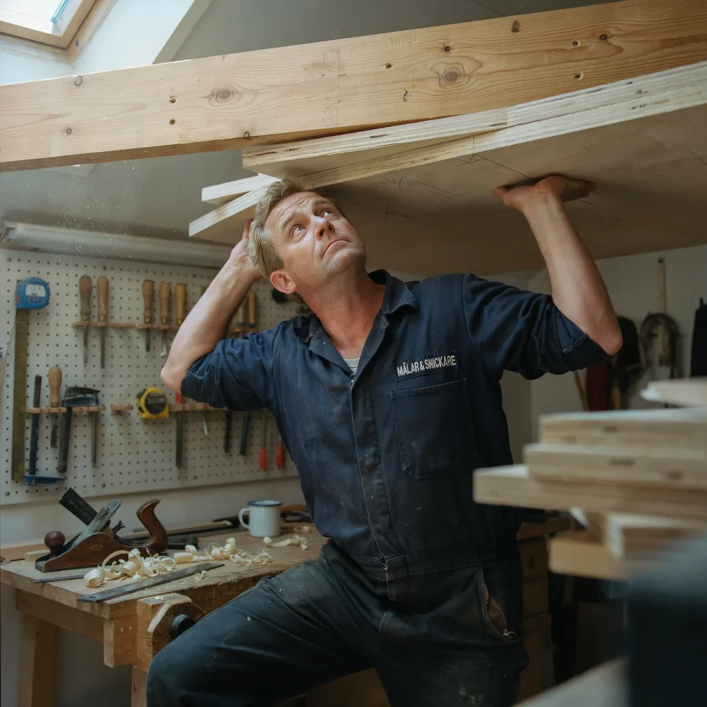Ont i nacken av lyftarbete - triggerpunkter hos snickare och byggare